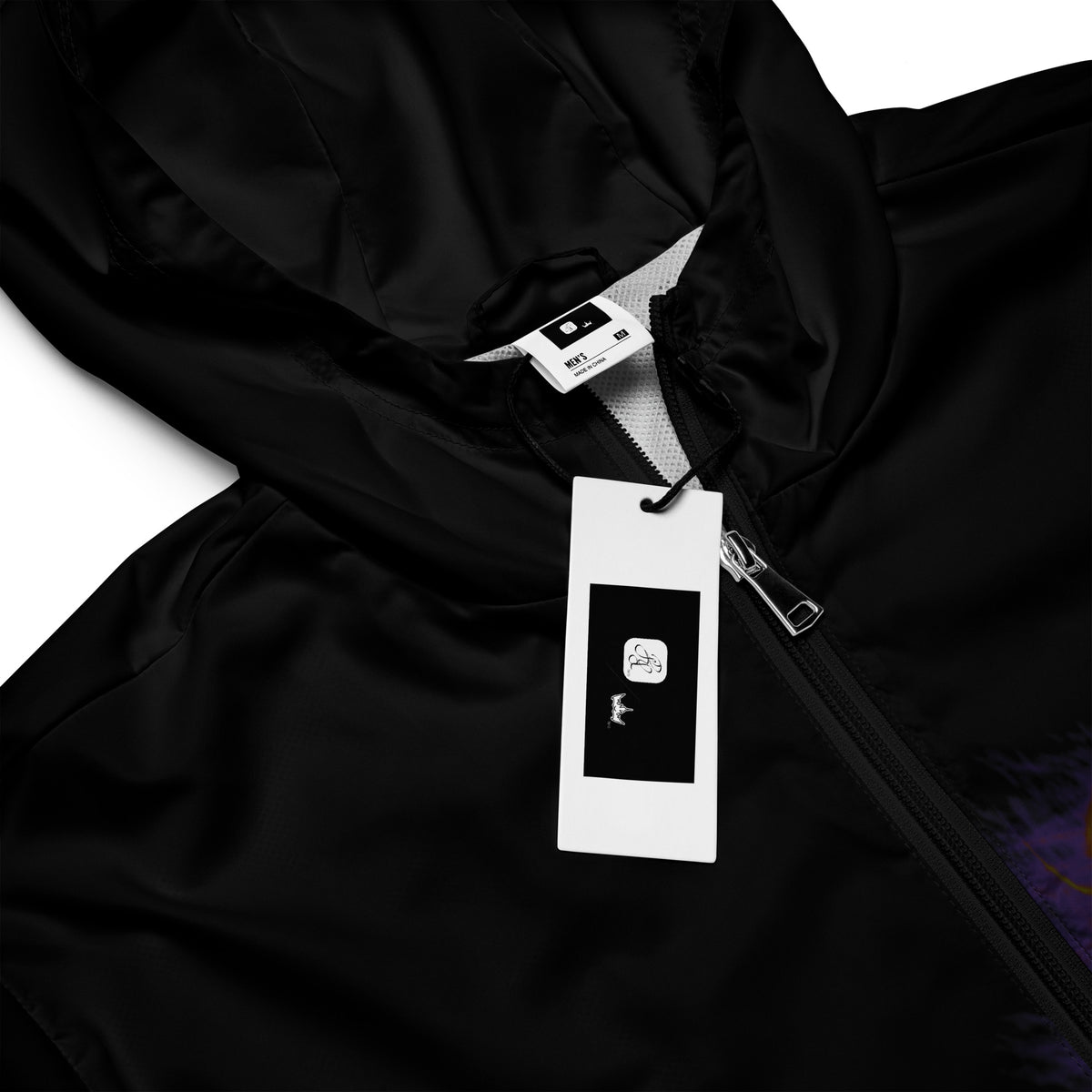 “FIRE” & CROWN™ bottom-edge logo & design print [men’s windbreaker] — Photo 6
