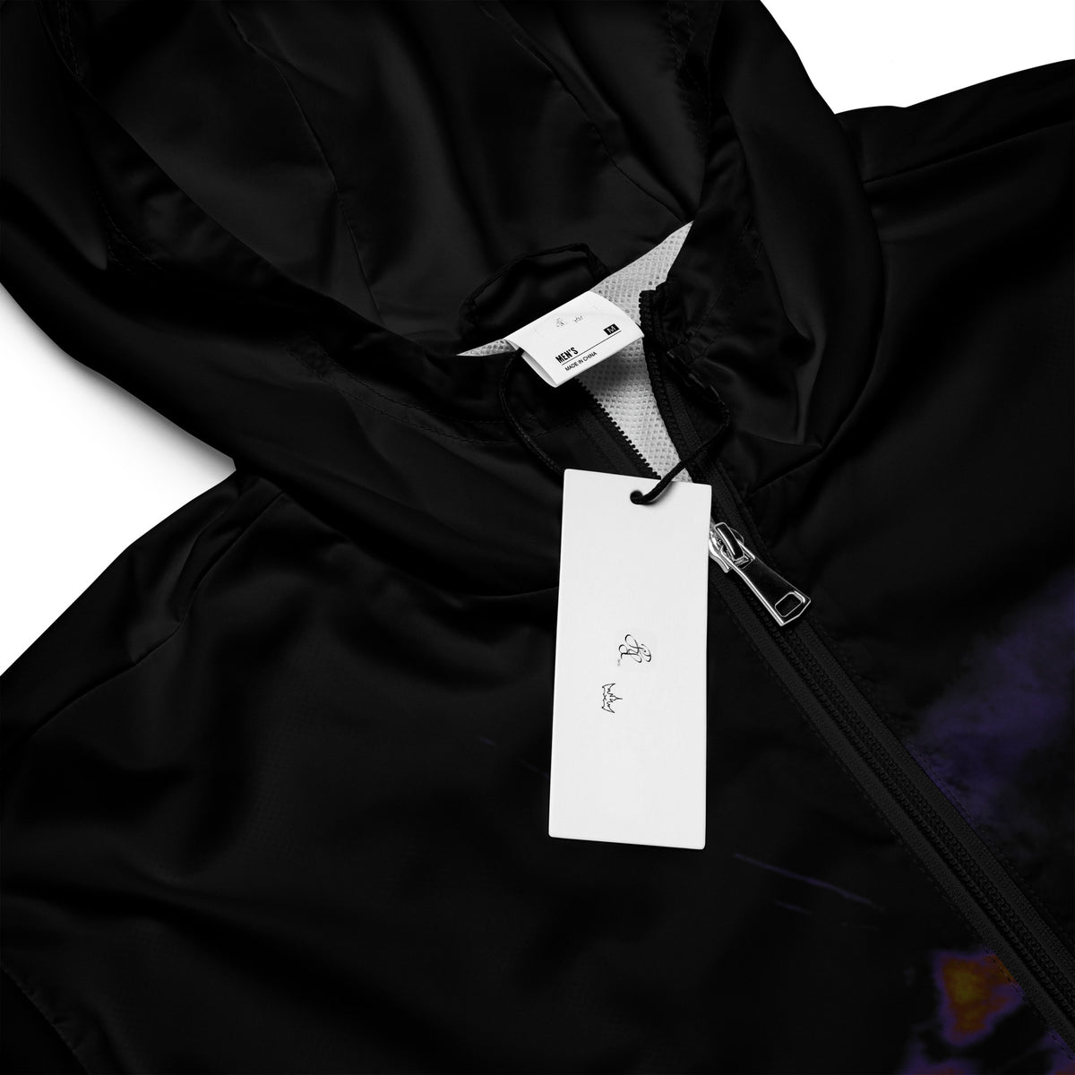 “POWER” & CROWN™ bottom-edge logo & design print [men’s windbreaker] — Photo 6