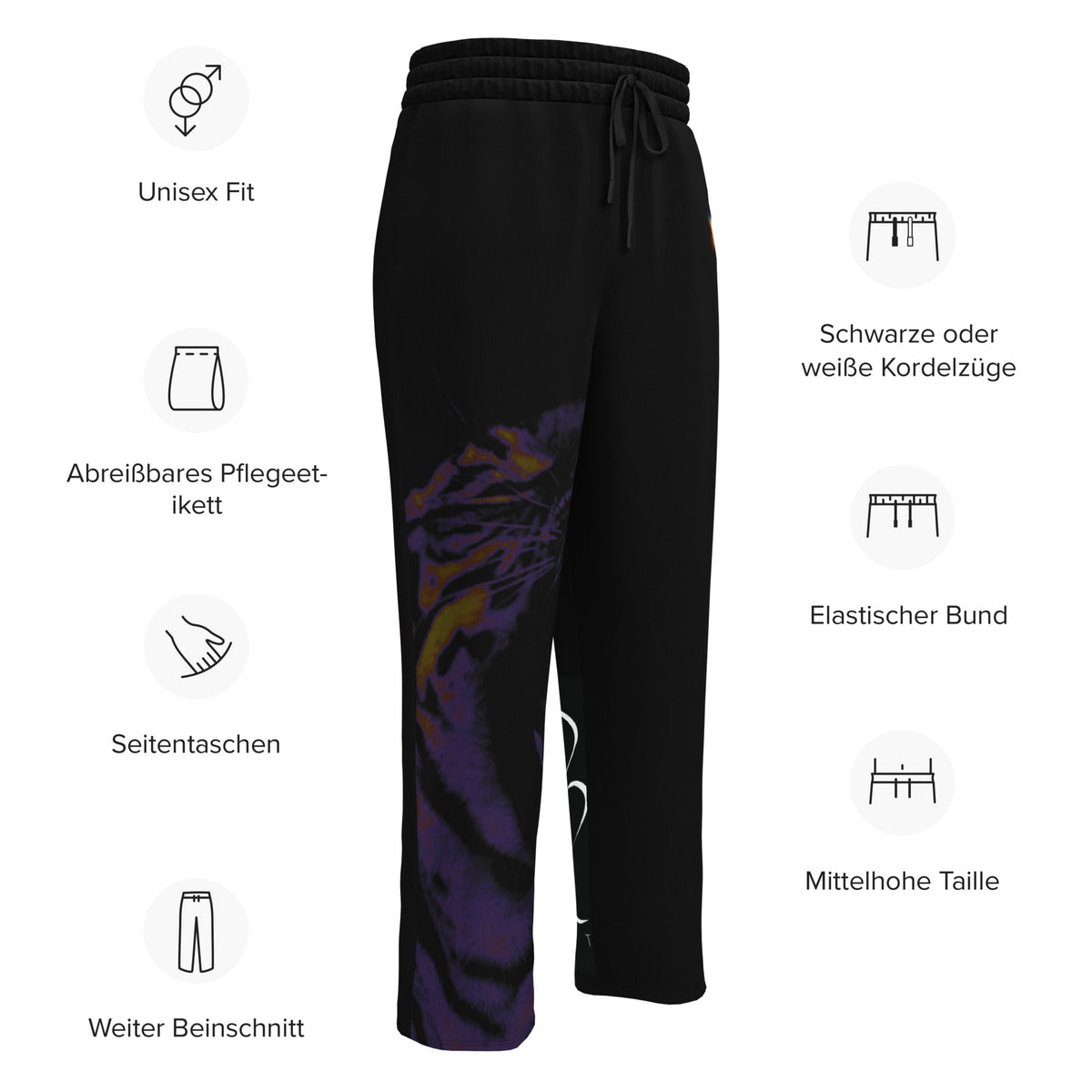 “POWER” & CROWN™ bottom-edge logo & design print [unisex wide-leg joggers] — Photo 17