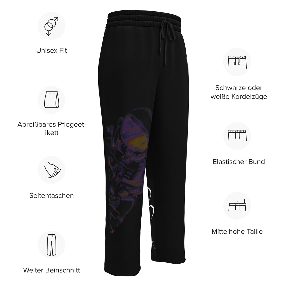 “INFINITE” & CROWN™ bottom-edge logo & design print [unisex wide-leg joggers] — Photo 18