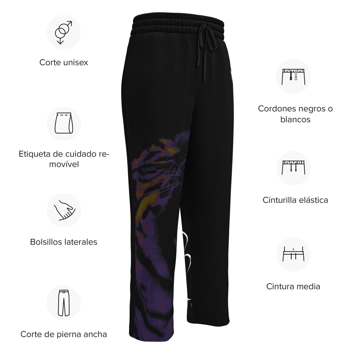 “POWER” & CROWN™ bottom-edge logo & design print [unisex wide-leg joggers] — Photo 20