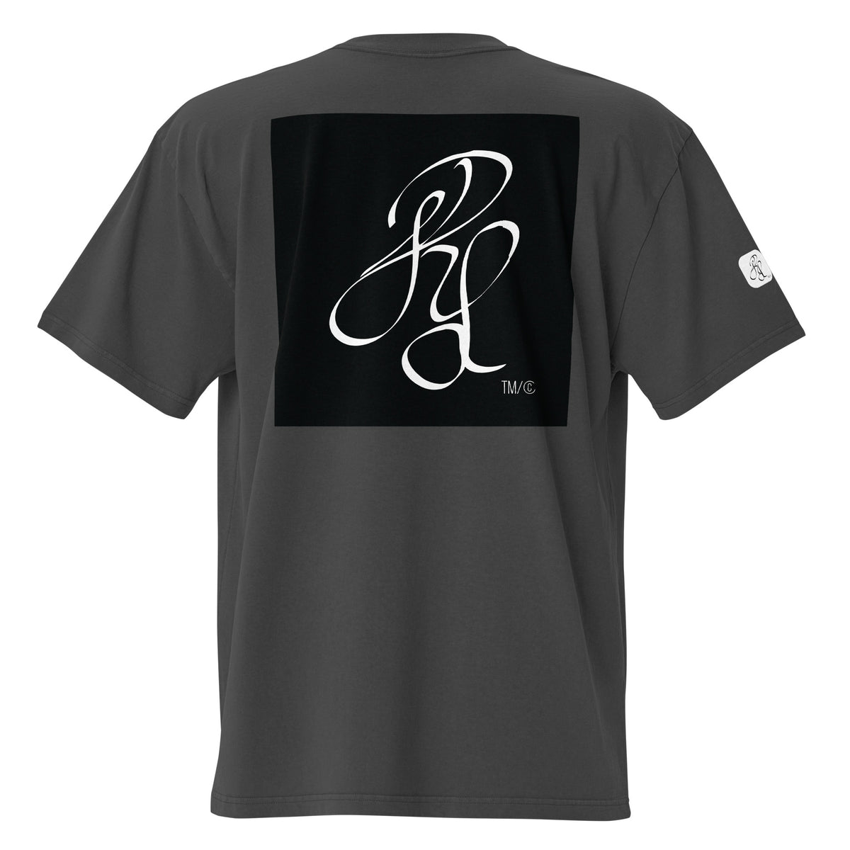 “POWER” & CROWN™ box logo & design print [oversized faded t-shirt] — Back view