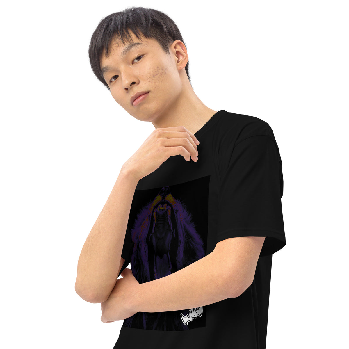 “FIRE” & CROWN™ box logo & design print [men’s premium heavyweight tee] — Photo 38