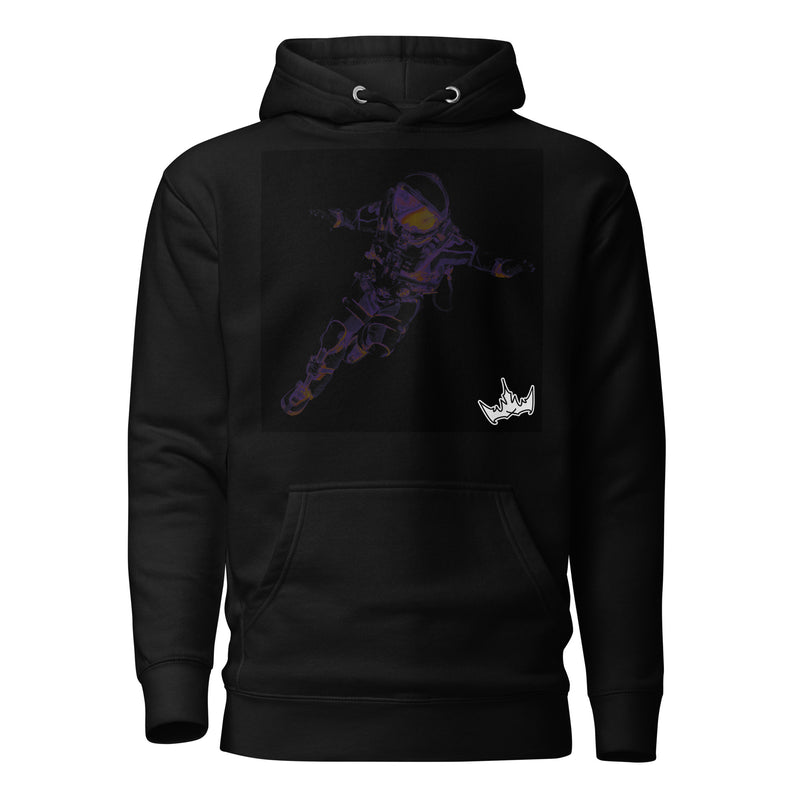“INFINITE” & CROWN™ box logo & design print [unisex hoodie]—official (black-on-black) · Exclusive, limited-release all-black variant