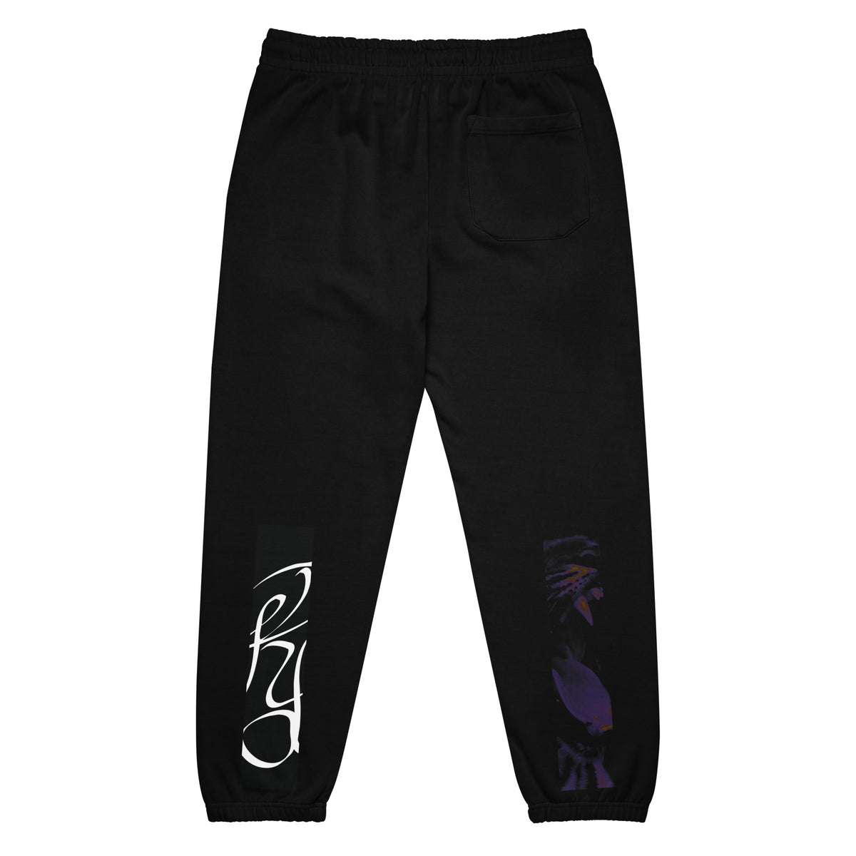 “POWER” & CROWN™ box logo & design print [urban sweatpants] — Back view