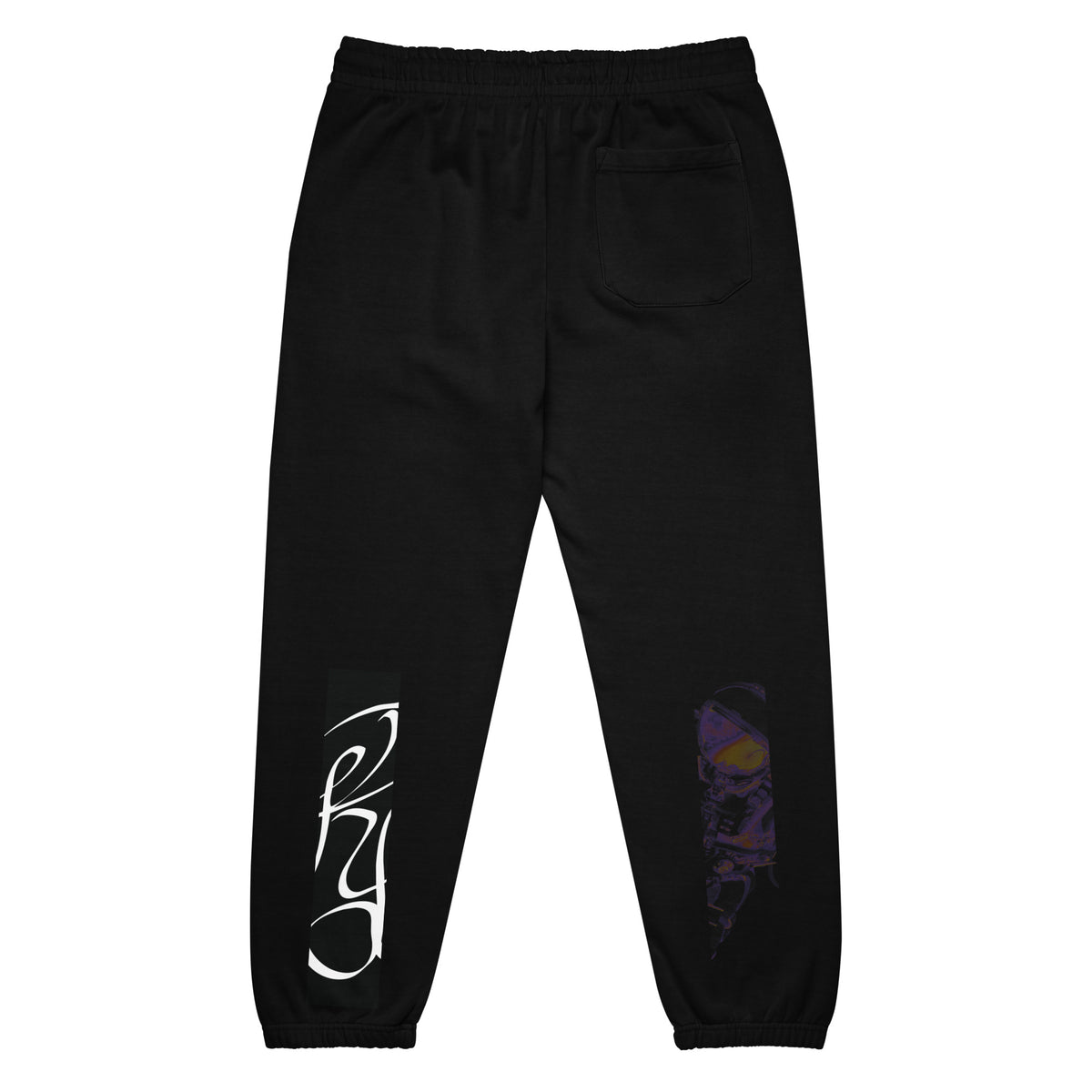 “INFINITE” & CROWN™ box logo & design print [urban sweatpants] — Back view
