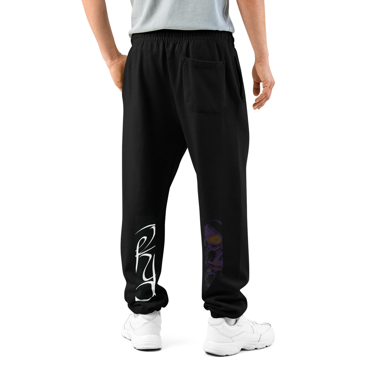 “INFINITE” & CROWN™ box logo & design print [urban sweatpants] — Back view