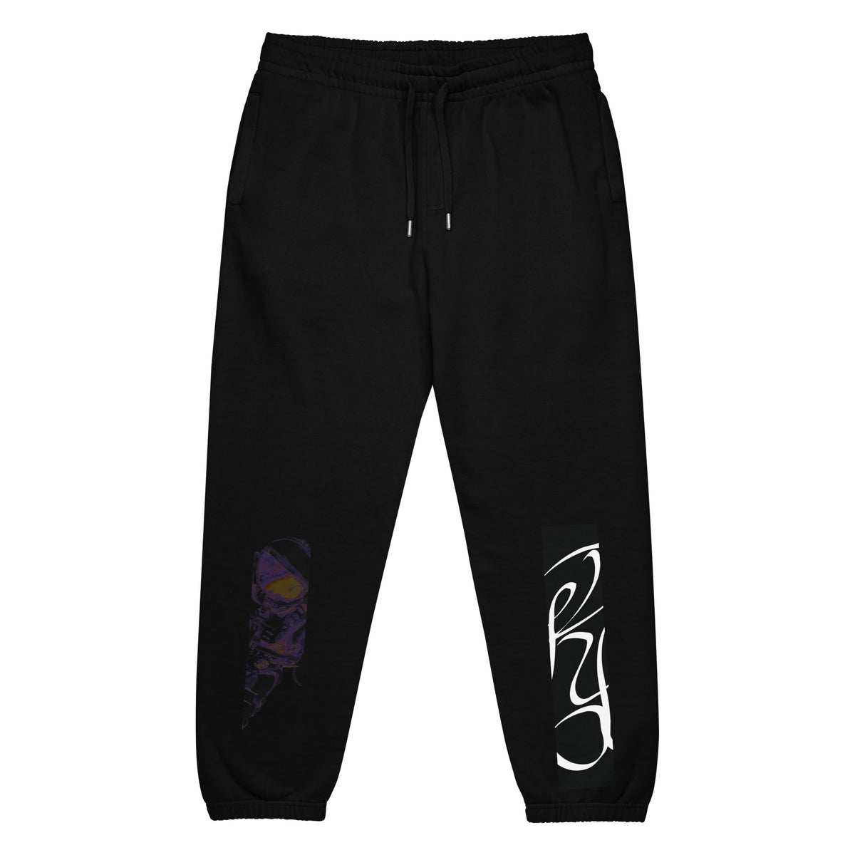 “INFINITE” & CROWN™ box logo & design print [urban sweatpants] — Front view